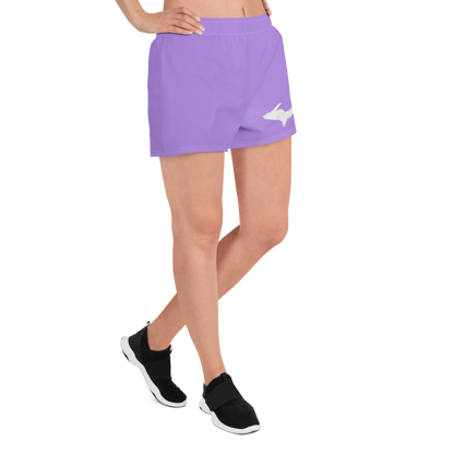 Michigan Upper Peninsula Athletic Shorts (w/ UP Outline) | Women's - Lavender