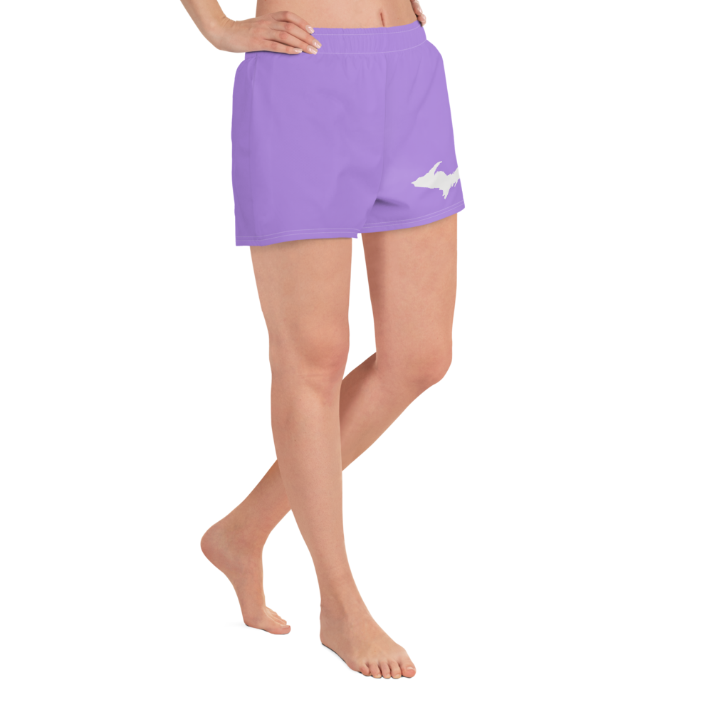 Michigan Upper Peninsula Athletic Shorts (w/ UP Outline) | Women's - Lavender