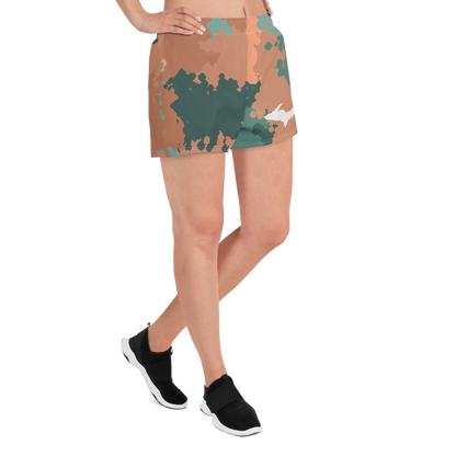 Michigan Upper Peninsula Athletic Shorts (w/ UP Outline) | Women's - Copper Country Camo