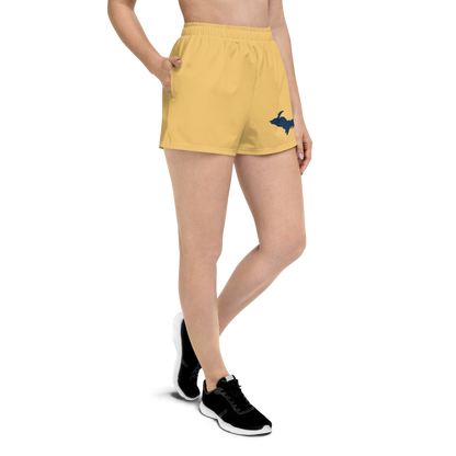 Michigan Upper Peninsula Athletic Shorts (w/ UP Outline) | Women's - Citrine