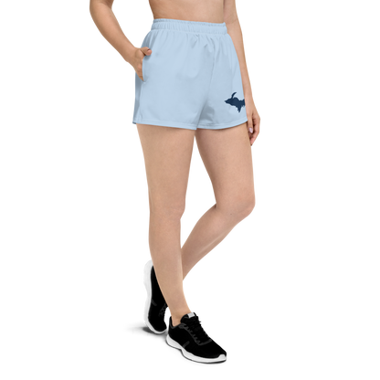 Michigan Upper Peninsula Athletic Shorts (w/ UP Outline) | Women's - Light Blue