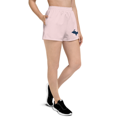 Michigan Upper Peninsula Athletic Shorts (w/ UP Outline) | Women's - Pale Pink