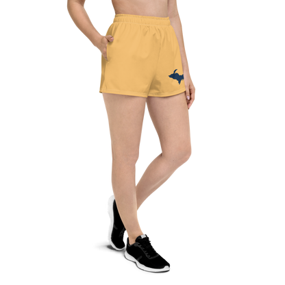 Michigan Upper Peninsula Athletic Shorts (w/ UP Outline) | Women's - Apricot