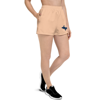 Michigan Upper Peninsula Athletic Shorts (w/ UP Outline) | Women's - Peach