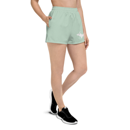 Michigan Upper Peninsula Athletic Shorts (w/ UP Outline) | Women's - Sea Green