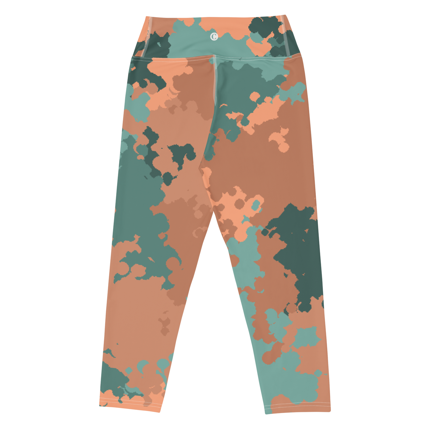 Michigan Upper Peninsula Yoga Capri Leggings (w/ UP USA Flag) | Copper Country Camo