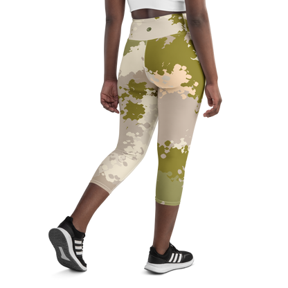 Michigan Upper Peninsula Yoga Leggings (w/ UP USA Flag) | Rosy Mound Camo