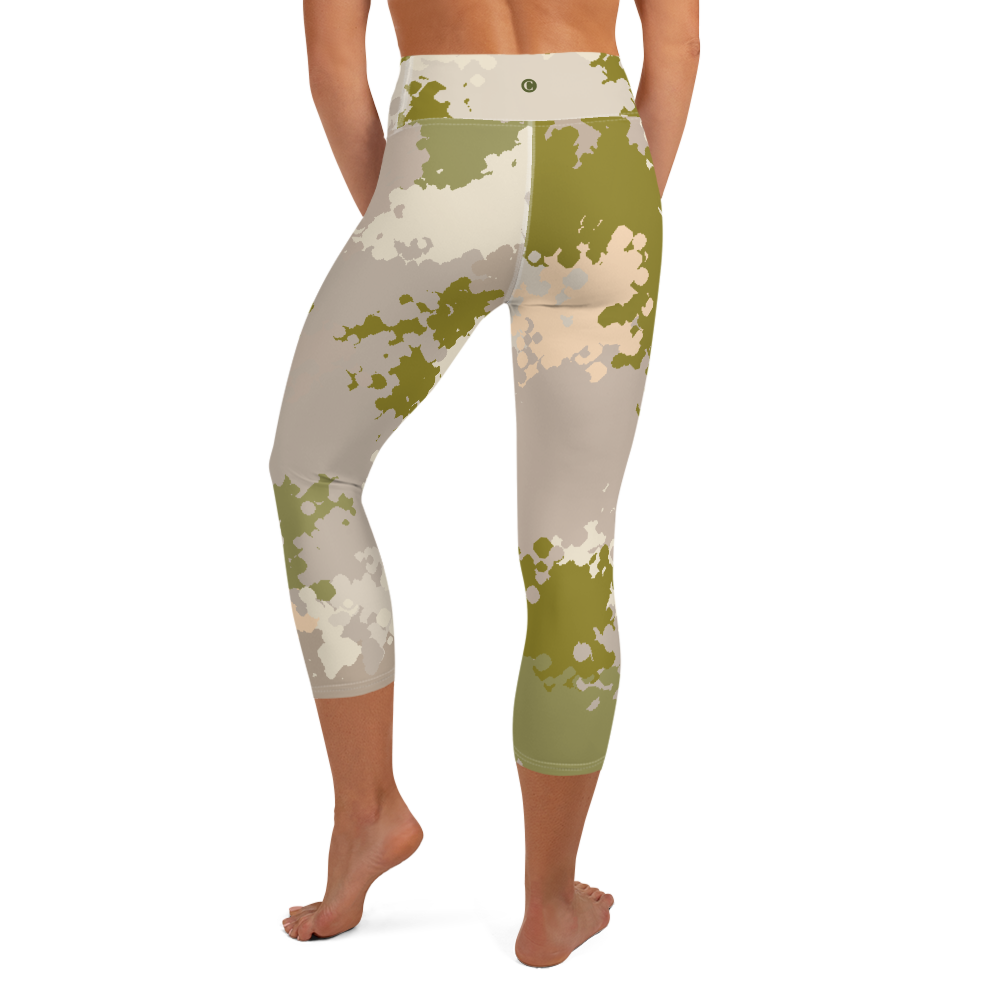 Michigan Upper Peninsula Yoga Leggings (w/ UP USA Flag) | Rosy Mound Camo