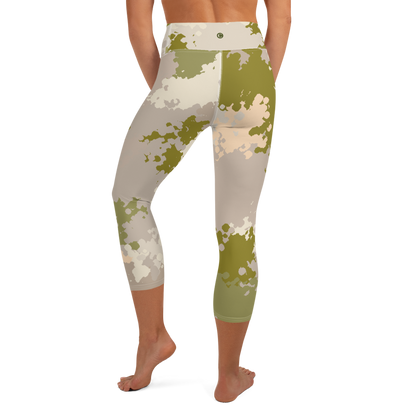 Michigan Upper Peninsula Yoga Leggings (w/ UP USA Flag) | Rosy Mound Camo