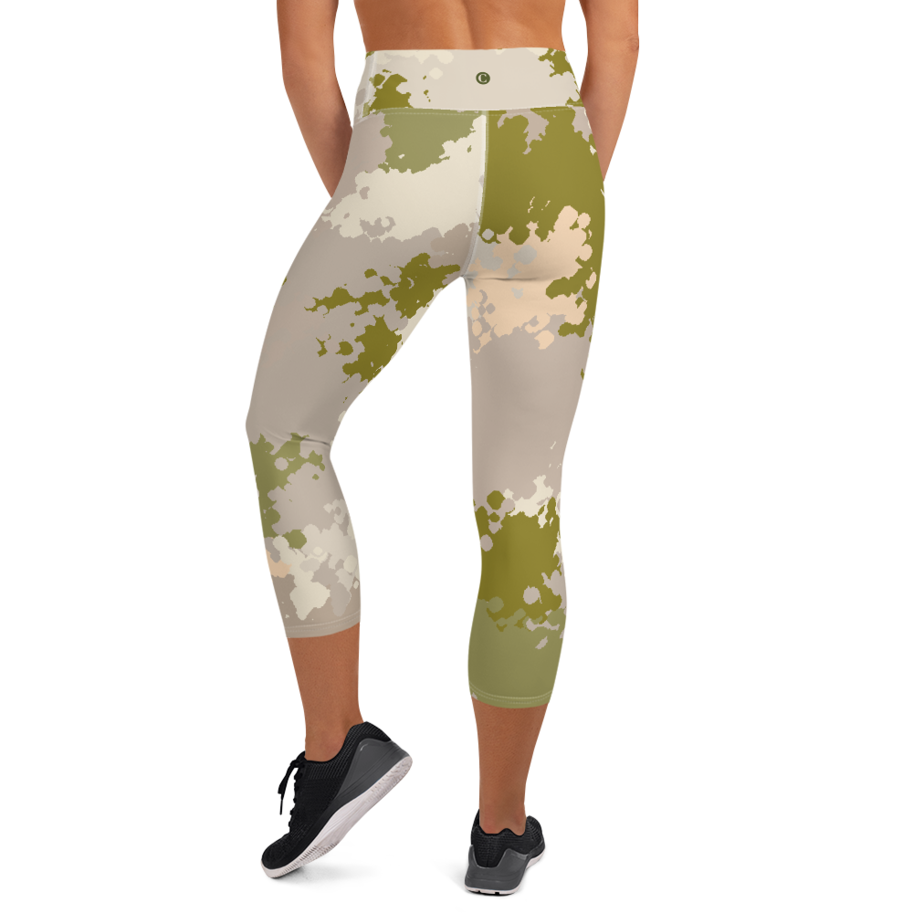 Michigan Upper Peninsula Yoga Leggings (w/ UP USA Flag) | Rosy Mound Camo