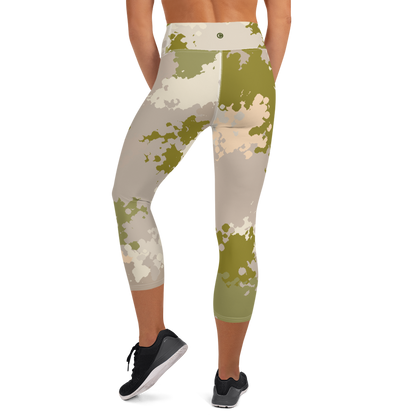 Michigan Upper Peninsula Yoga Leggings (w/ UP USA Flag) | Rosy Mound Camo