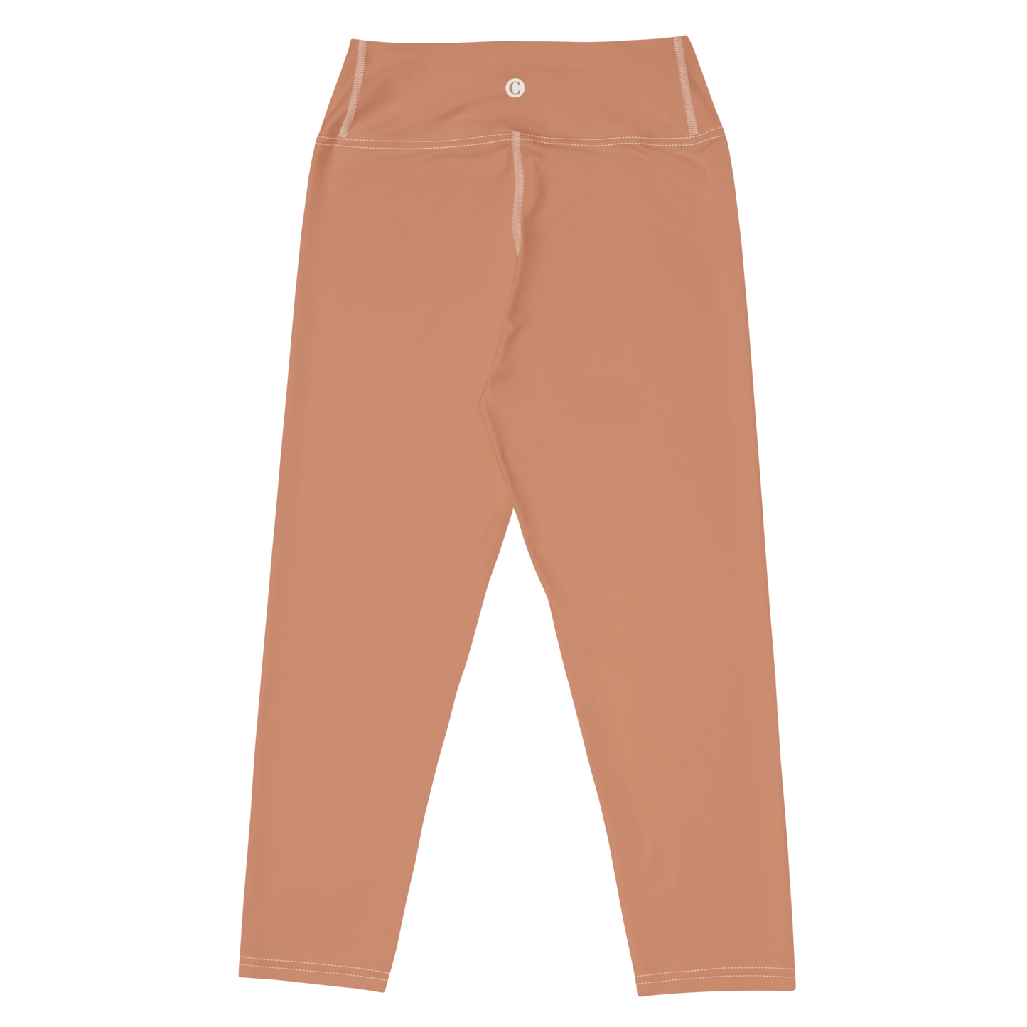 Michigan Upper Peninsula Yoga Capri Leggings (w/ UP Outline) | Copper Color