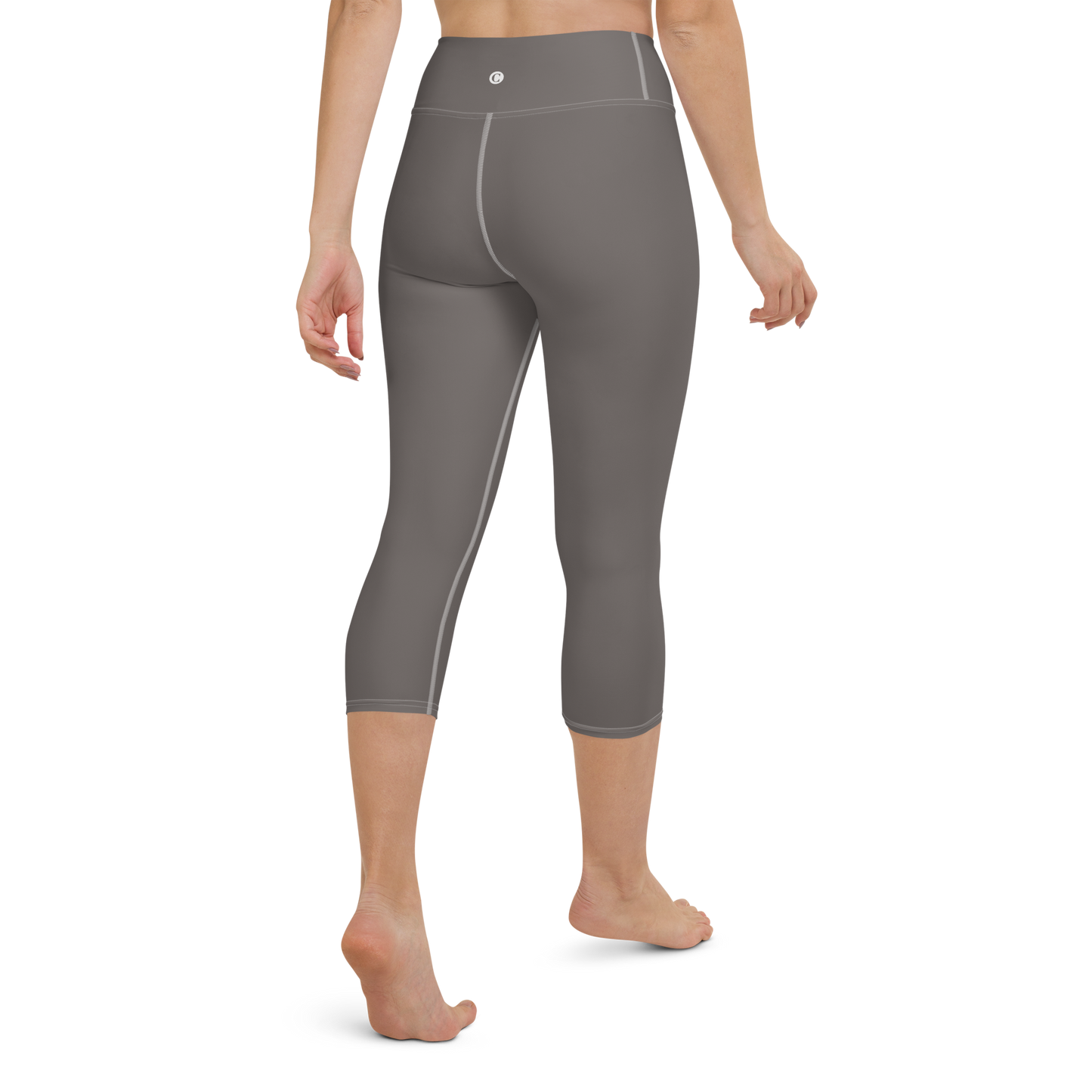 Michigan Upper Peninsula Yoga Capri Leggings (w/ UP Outline) | Warren Tank Grey