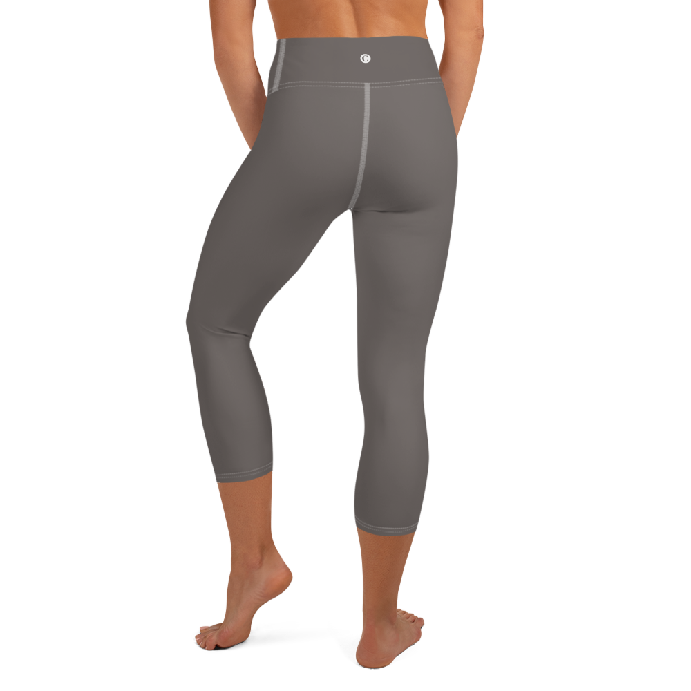 Michigan Upper Peninsula Yoga Capri Leggings (w/ UP Outline) | Warren Tank Grey