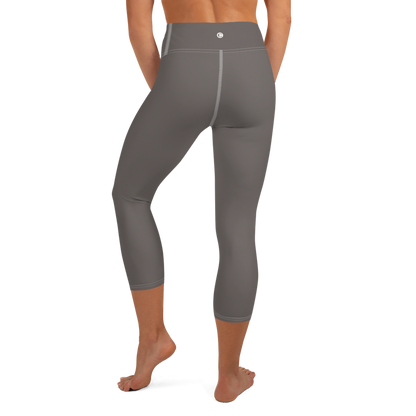 Michigan Upper Peninsula Yoga Capri Leggings (w/ UP Outline) | Warren Tank Grey