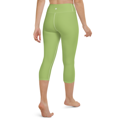 Michigan Upper Peninsula Yoga Capri Leggings (w/ UP Outline) | Gooseberry Green