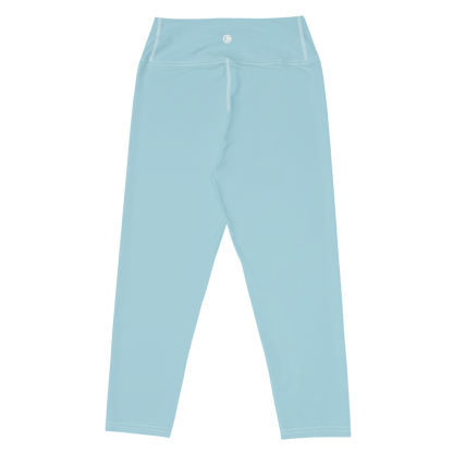 Michigan Upper Peninsula Yoga Capri Leggings (w/ UP Outline) | '58 Caddie Blue