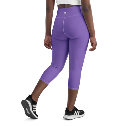 Michigan Upper Peninsula Yoga Capri Leggings (w/ UP Outline) | Lake Iris