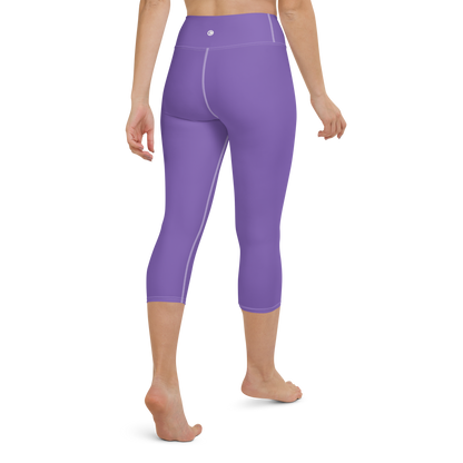 Michigan Upper Peninsula Yoga Capri Leggings (w/ UP Outline) | Lake Iris