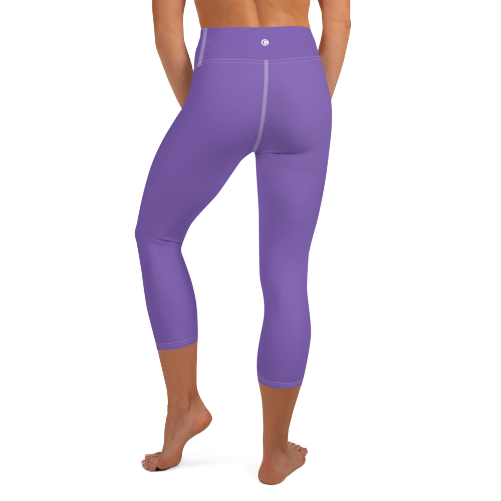 Michigan Upper Peninsula Yoga Capri Leggings (w/ UP Outline) | Lake Iris