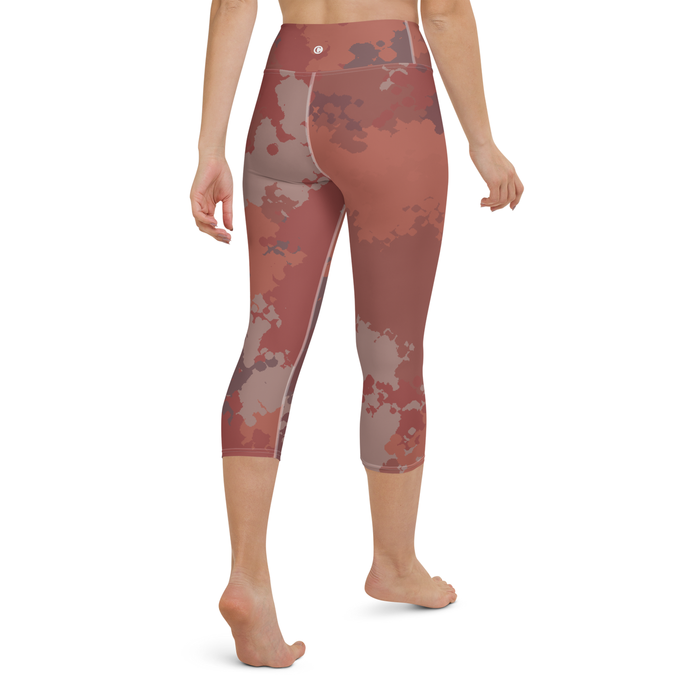 Michigan Upper Peninsula Yoga Capri Leggings (w/ UP Outline) | Ore Dock Camo