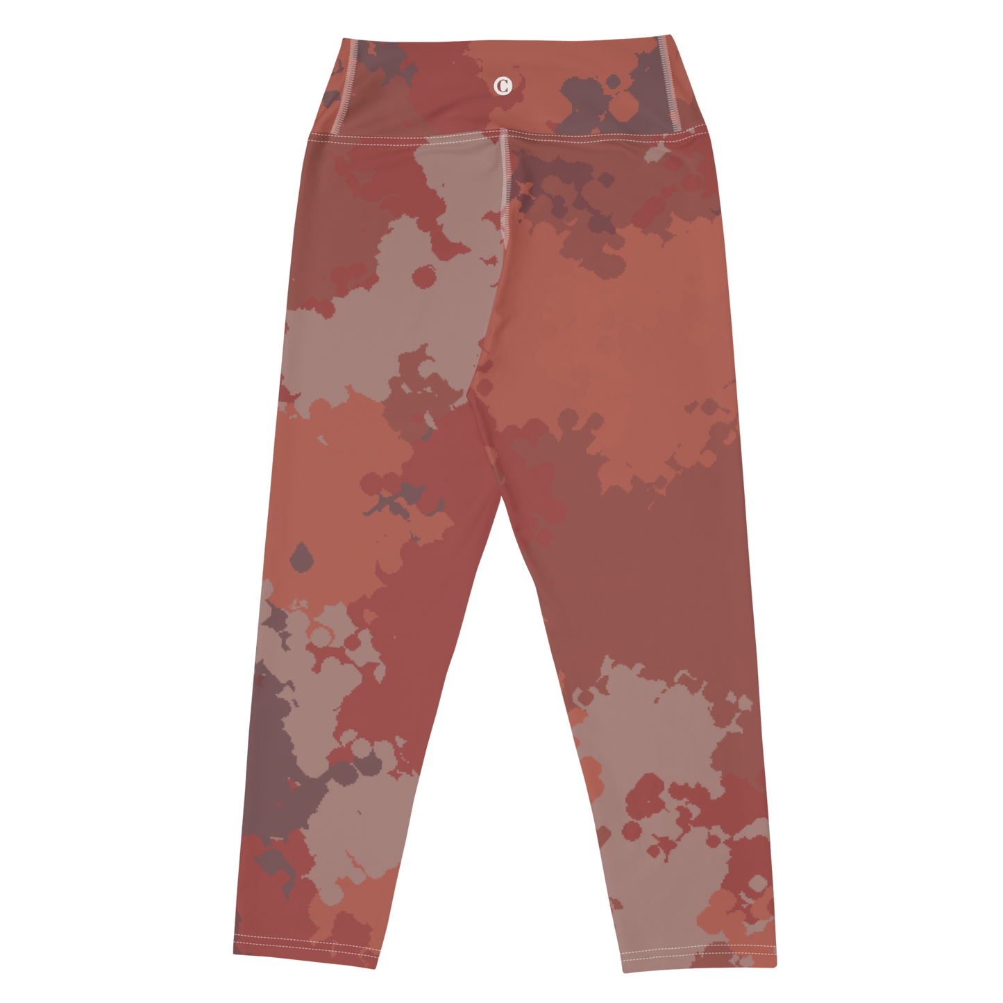 Michigan Upper Peninsula Yoga Capri Leggings (w/ UP Outline) | Ore Dock Camo