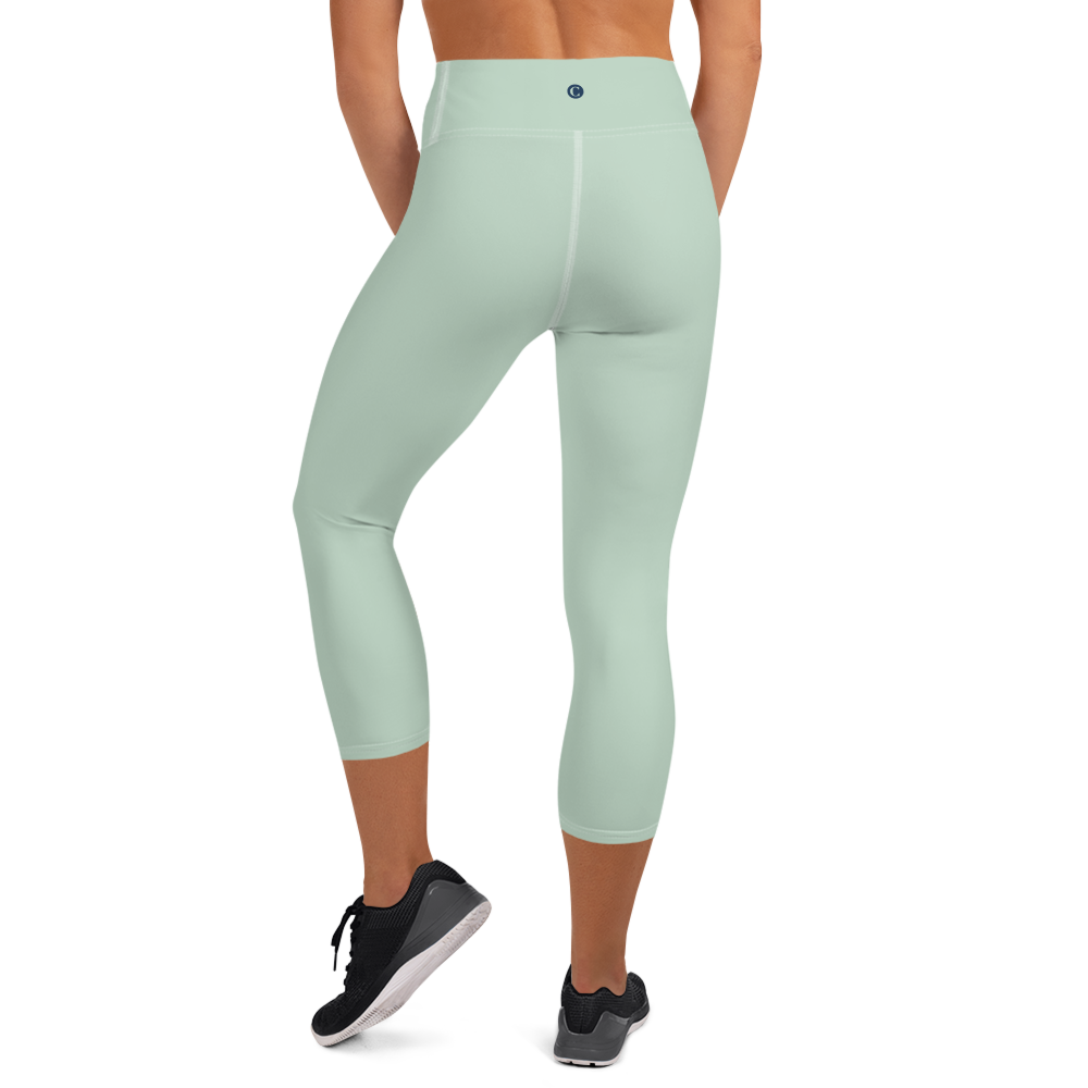 Michigan Upper Peninsula Yoga Capri Leggings (w/ UP Outline) | Edgewater