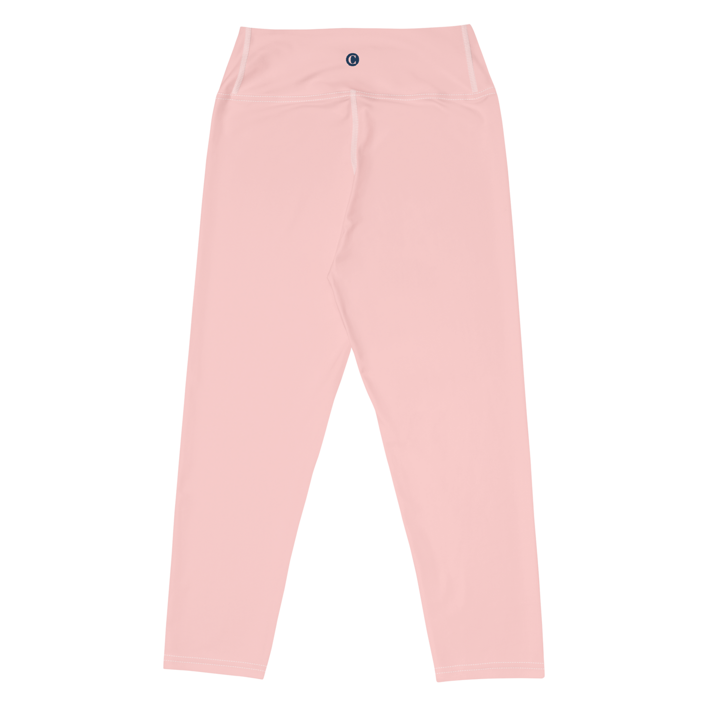 Michigan Upper Peninsula Yoga Capri Leggings (w/ UP Outline) | Cosmos Pink