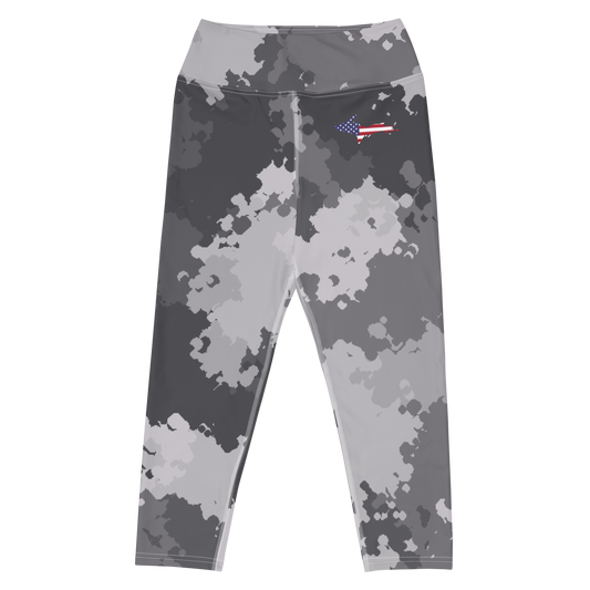 Michigan Upper Peninsula Yoga Leggings (w/ UP USA Flag) | Iron Ore Camo