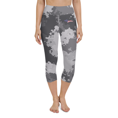 Michigan Upper Peninsula Yoga Leggings (w/ UP USA Flag) | Iron Ore Camo