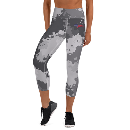 Michigan Upper Peninsula Yoga Leggings (w/ UP USA Flag) | Iron Ore Camo