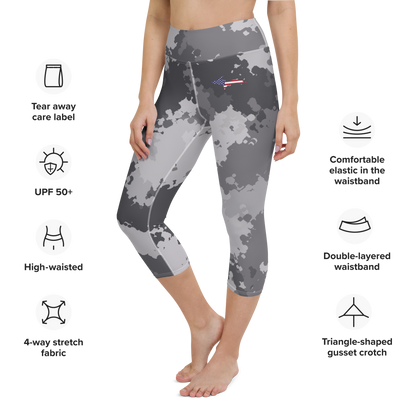 Michigan Upper Peninsula Yoga Leggings (w/ UP USA Flag) | Iron Ore Camo