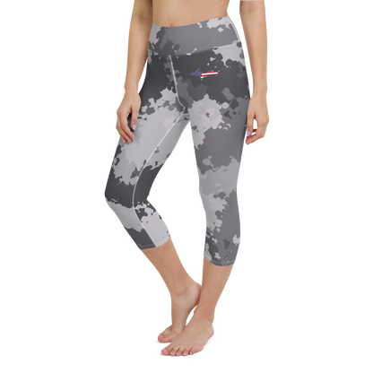 Michigan Upper Peninsula Yoga Leggings (w/ UP USA Flag) | Iron Ore Camo