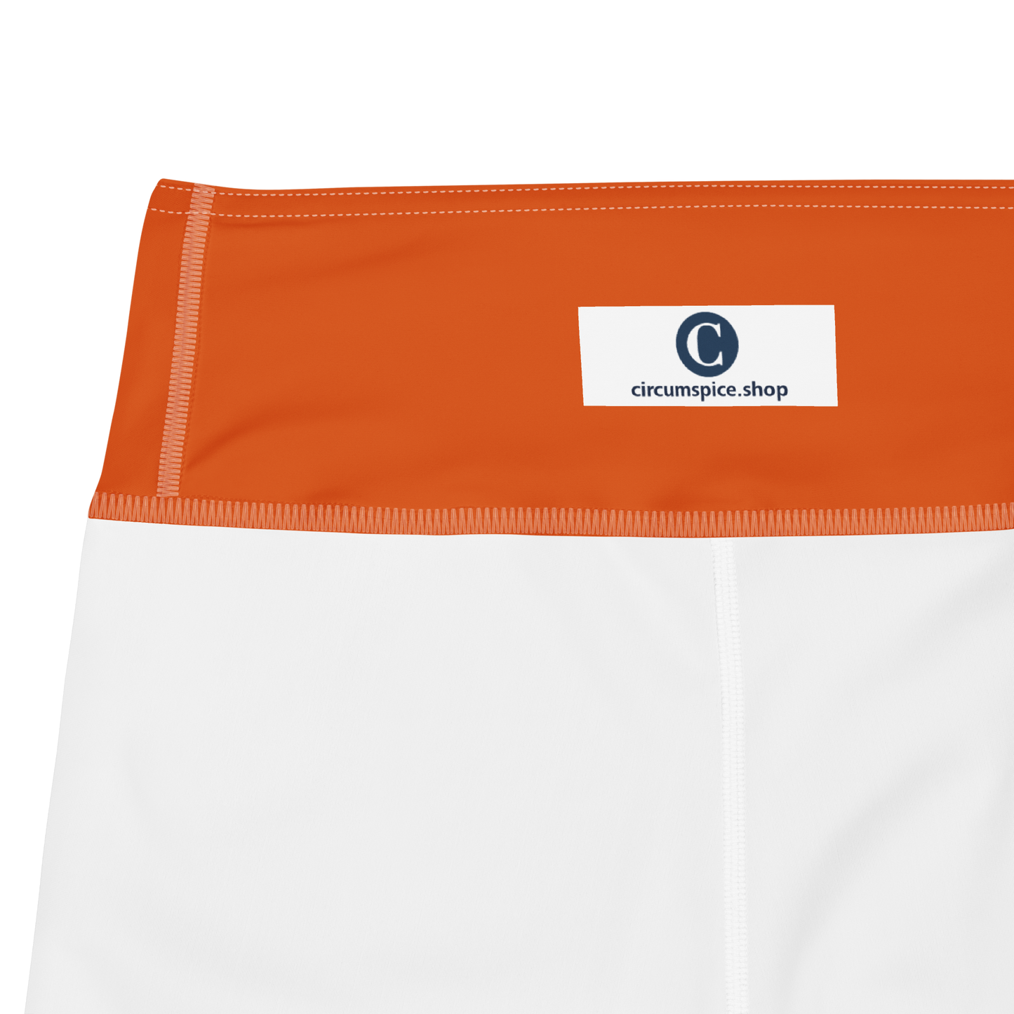 Michigan Upper Peninsula Yoga Capri Leggings (w/ UP USA Flag) | Maple Leaf Orange