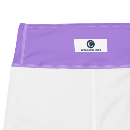 Michigan Upper Peninsula Yoga Capri Leggings (w/ UP USA Flag) | Lavender