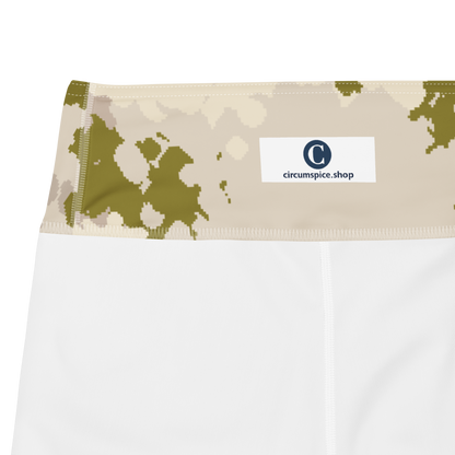 Michigan Upper Peninsula Yoga Leggings (w/ UP USA Flag) | Rosy Mound Camo