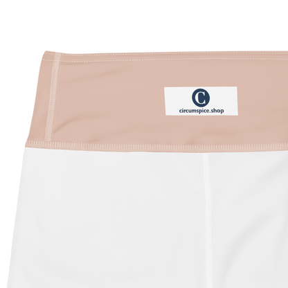 Michigan Upper Peninsula Yoga Capri Leggings (w/ UP Outline) | Rose Gold