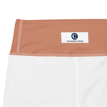 Michigan Upper Peninsula Yoga Capri Leggings (w/ UP Outline) | Copper Color