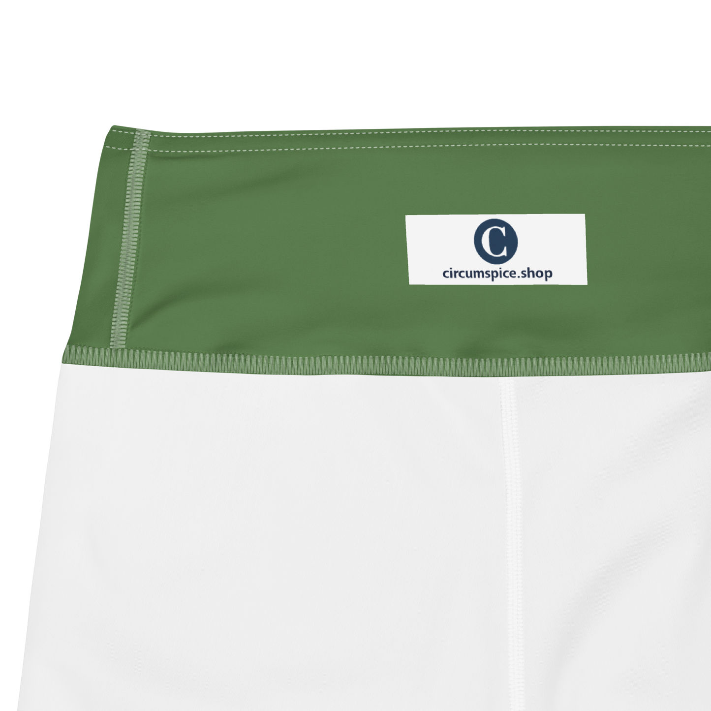 Michigan Upper Peninsula Yoga Capri Leggings (w/ UP Outline) | Pine Green