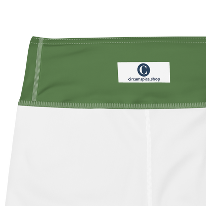 Michigan Upper Peninsula Yoga Capri Leggings (w/ UP Outline) | Pine Green