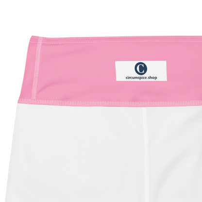 Michigan Upper Peninsula Yoga Capri Leggings (w/ UP Outline) | '67 Caddie Pink