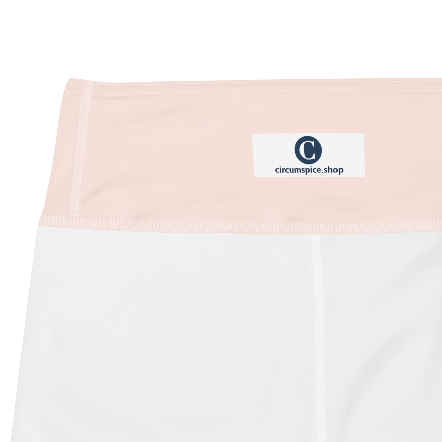 Michigan Upper Peninsula Yoga Capri Leggings (w/ UP Outline) | Champagne Pink