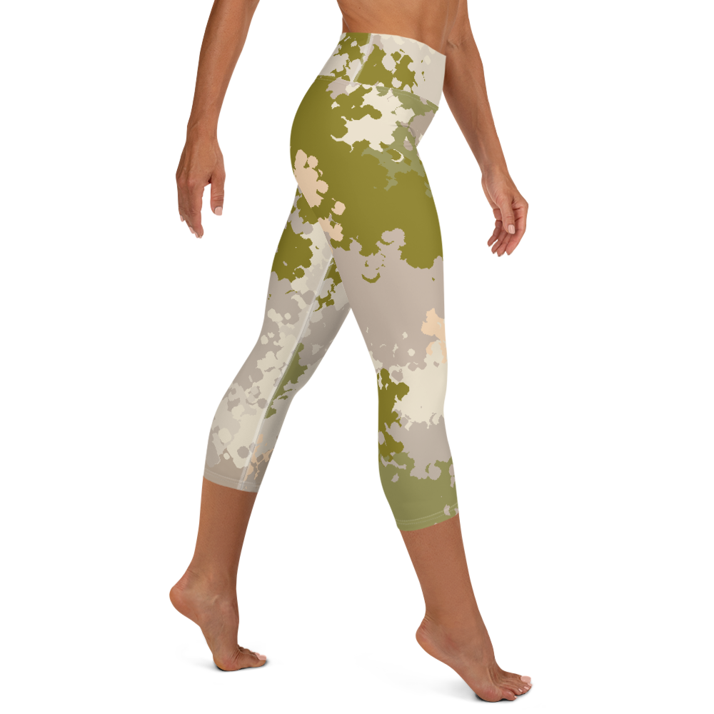 Michigan Upper Peninsula Yoga Leggings (w/ UP USA Flag) | Rosy Mound Camo