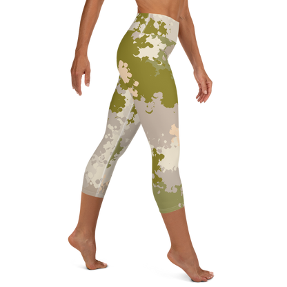 Michigan Upper Peninsula Yoga Leggings (w/ UP USA Flag) | Rosy Mound Camo