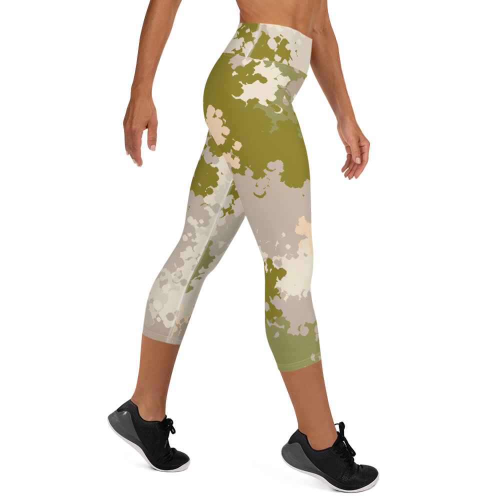 Michigan Upper Peninsula Yoga Leggings (w/ UP USA Flag) | Rosy Mound Camo