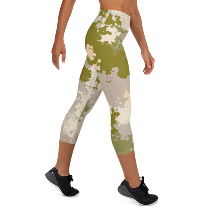 Michigan Upper Peninsula Yoga Leggings (w/ UP USA Flag) | Rosy Mound Camo