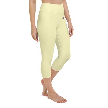 Michigan Upper Peninsula Yoga Leggings (w/ UP USA Flag) | Canary Yellow