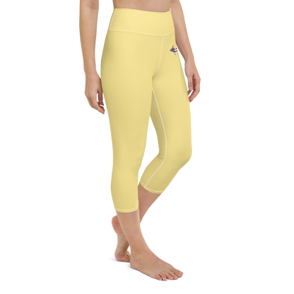 Michigan Upper Peninsula Yoga Leggings (w/ UP USA Flag) | Cherry Yellow