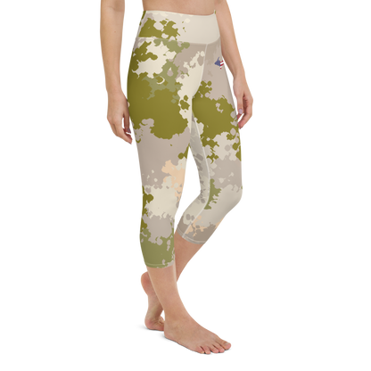 Michigan Upper Peninsula Yoga Leggings (w/ UP USA Flag) | Rosy Mound Camo