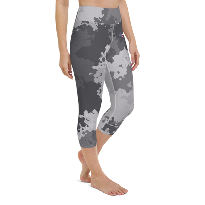 Michigan Upper Peninsula Yoga Leggings (w/ UP USA Flag) | Iron Ore Camo